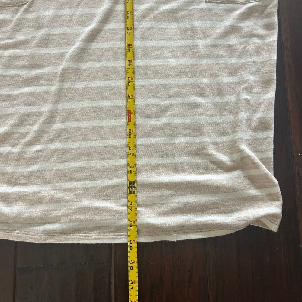 Dwell & Slumber Caftan Dress Tan White Stripe Nursing Maternity XS/S relaxation - Picture 6 of 7
